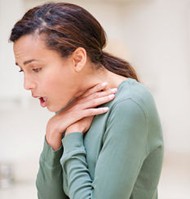 woman choking