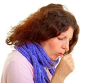 woman coughing