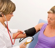Checking for signs of high blood pressure