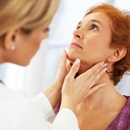 woman being tested for hypothyroidism
