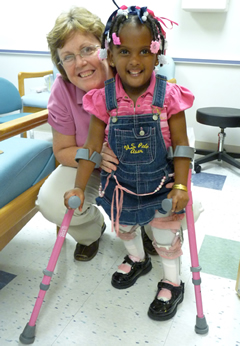 Girl with Spina Bifida